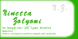 ninetta zolyomi business card